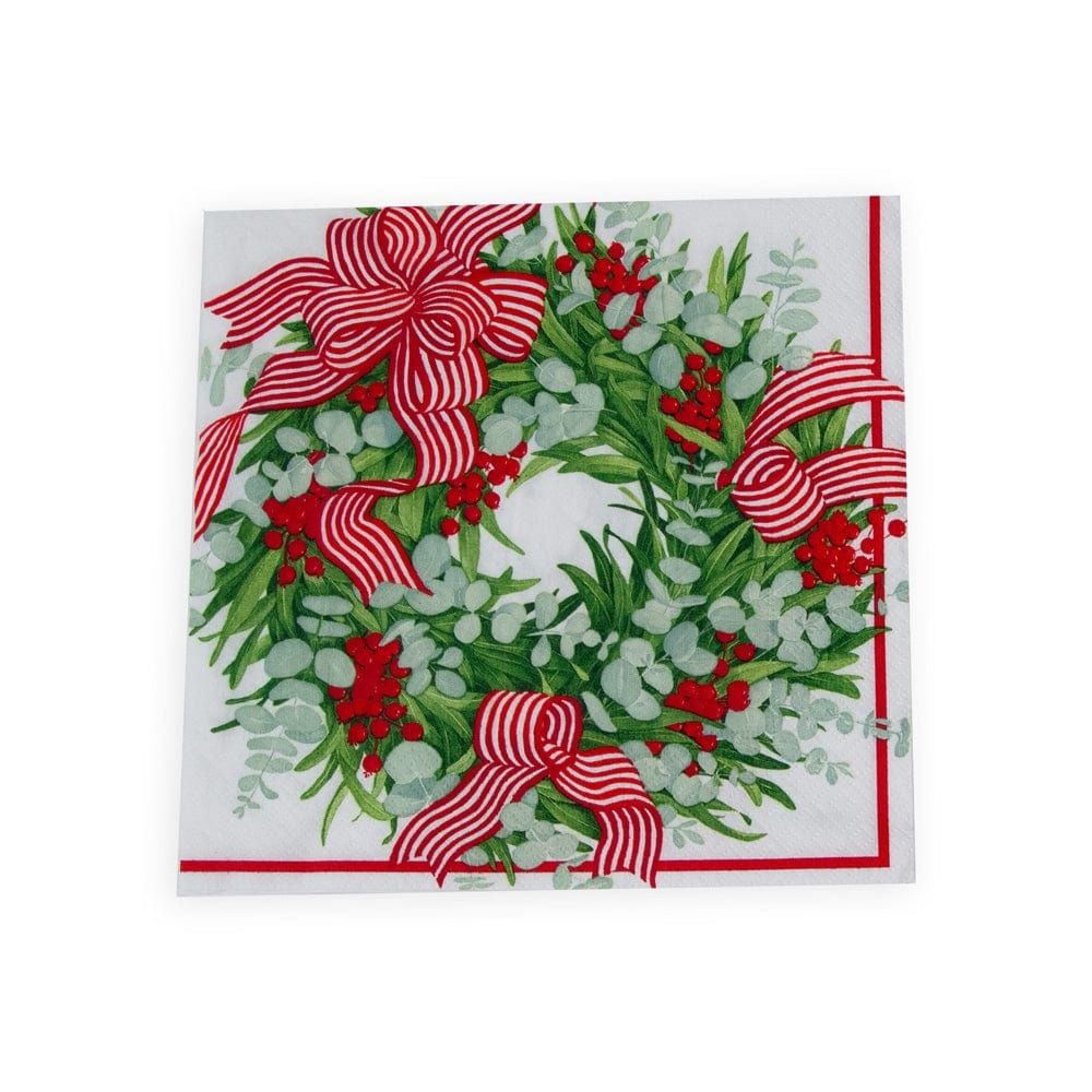 RIBBON STRIPE WREATH - NAPKIN DINNER