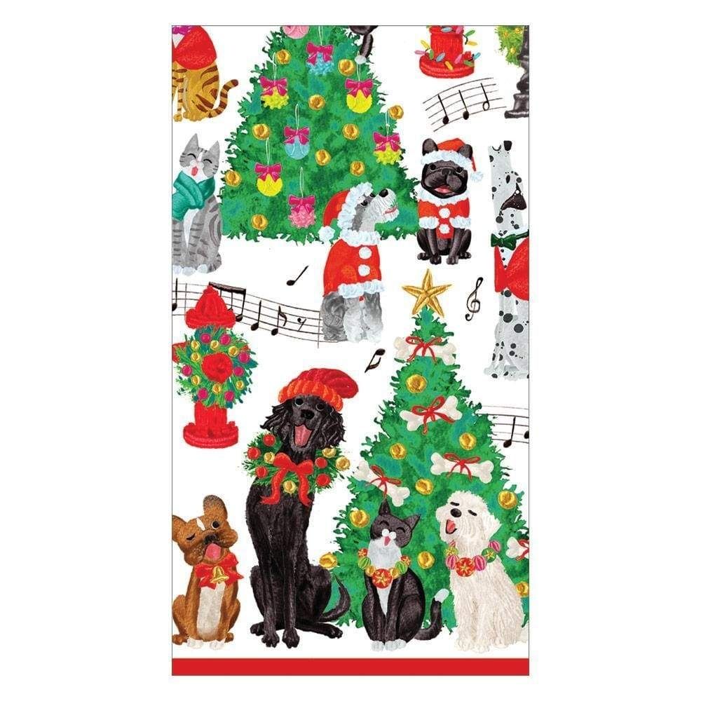 CAROLING PETS - GUEST TOWEL