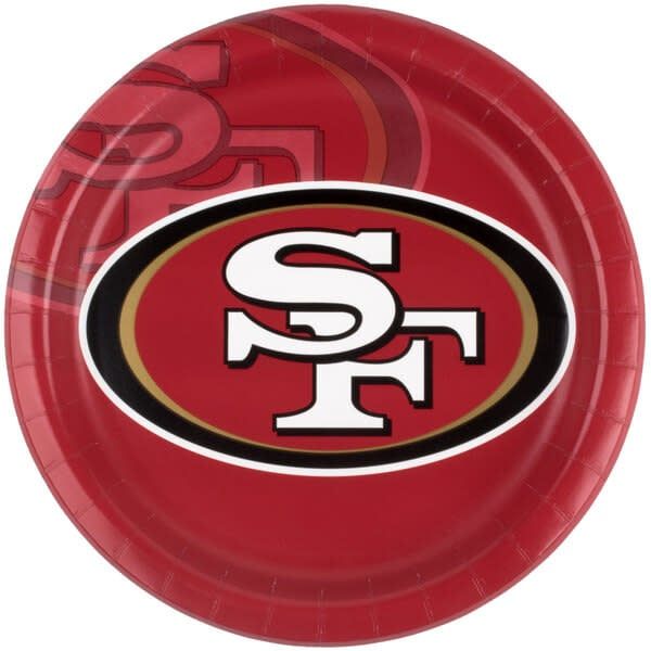 49ERS 9 INCH PLATE 8 COUNT