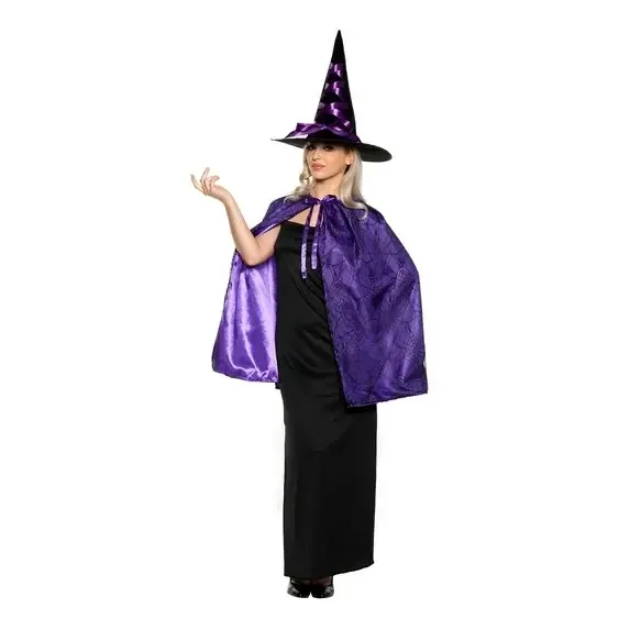 WITCH HAT &amp; CAPE SET PURPLE