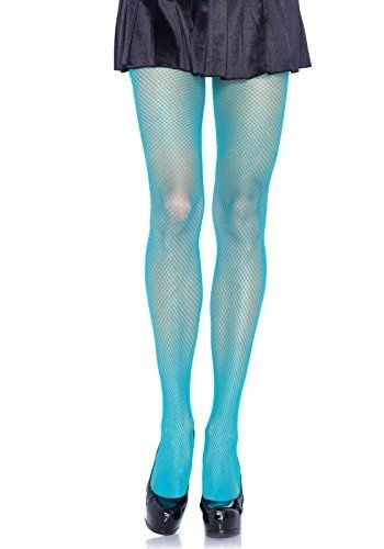 NYLON FISHNET TIGHTS NEON BLUE