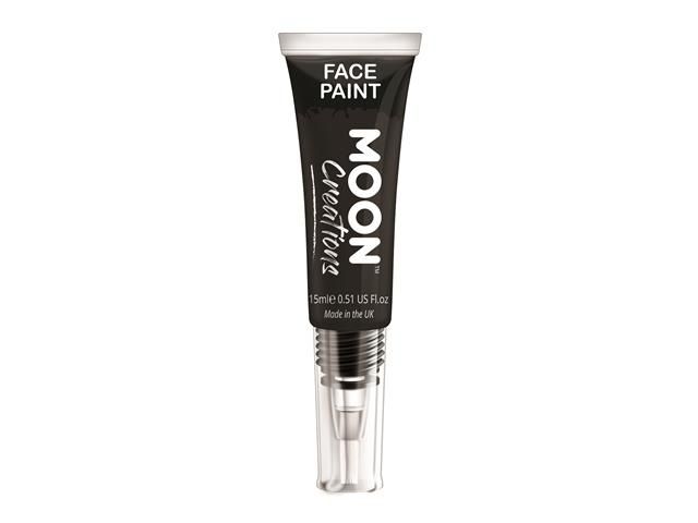 BLACK FACE &amp; BODY PAINT W/BRUSH 15ML