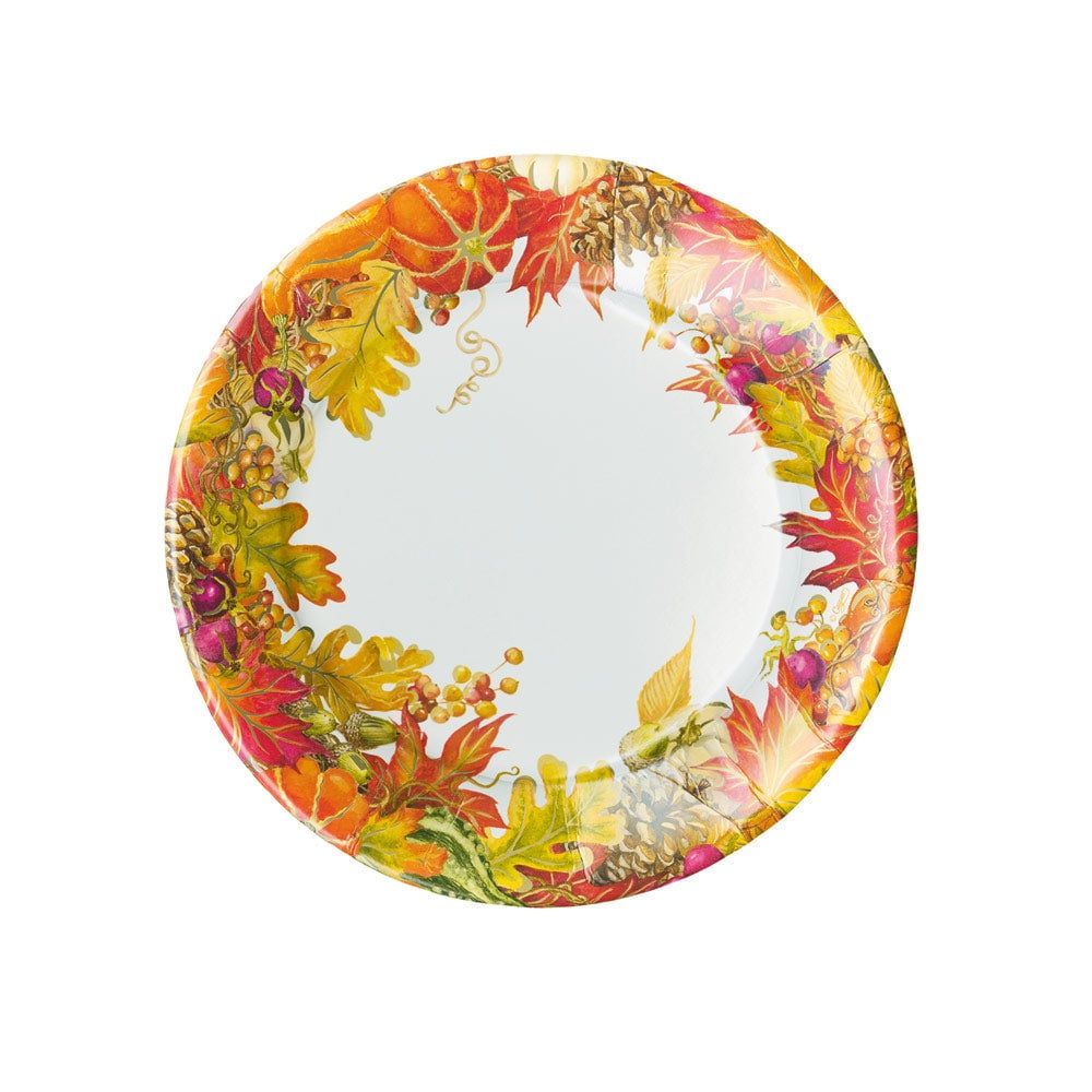 HARVEST GARLAND WHITE - SALAD/DESSERT PLATES