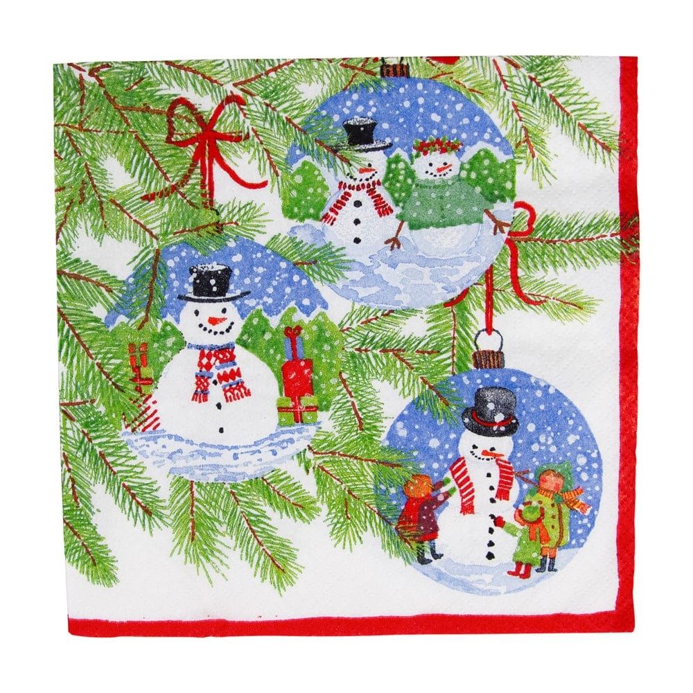 SNOWMAN ORNAMENTS - NAPKIN LUNCHEON