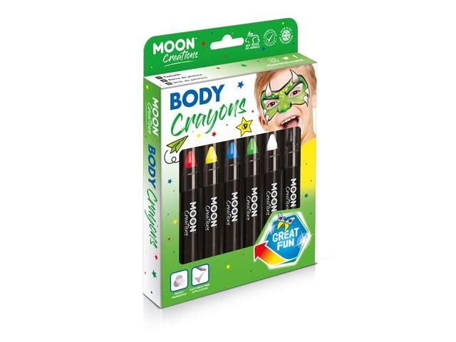 6CT BODY CRAYONS PRIMARY COLORS