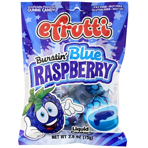 Efrutti Burstin' Blue Raspberry 2.6 oz. Bag