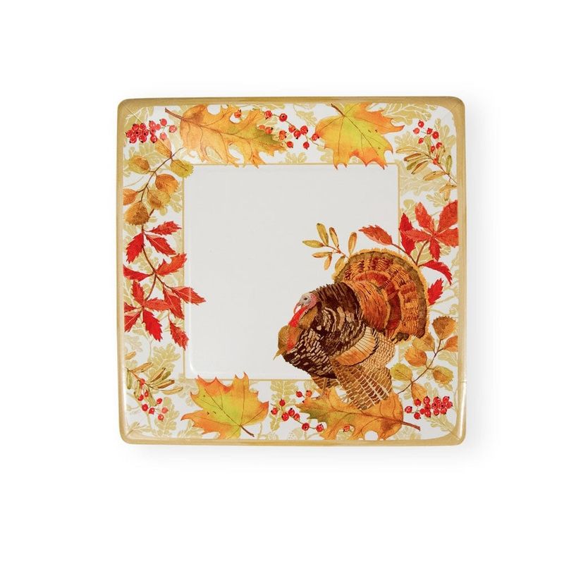 WOODLAND TURKEY  SQ - DINNER PLATES SQUARE