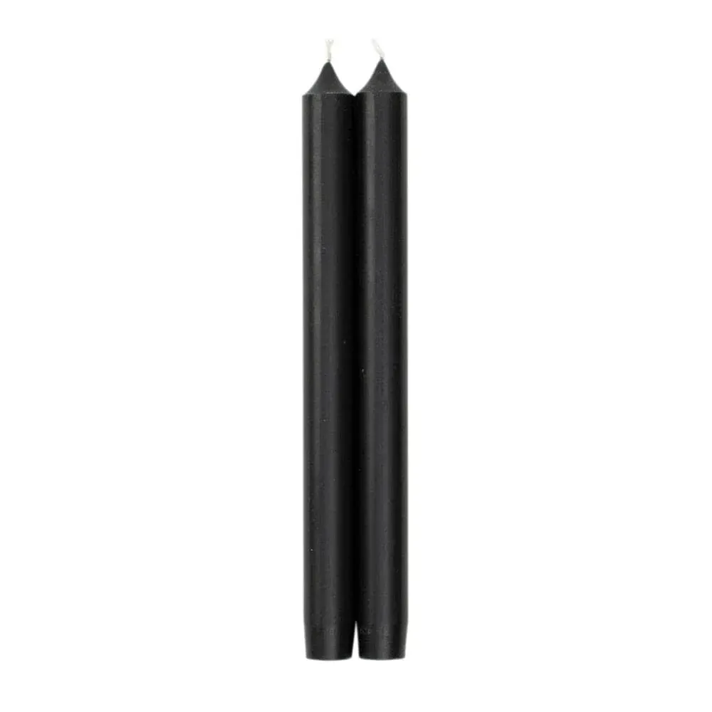 Black 10" Crown Candles, 1 pair