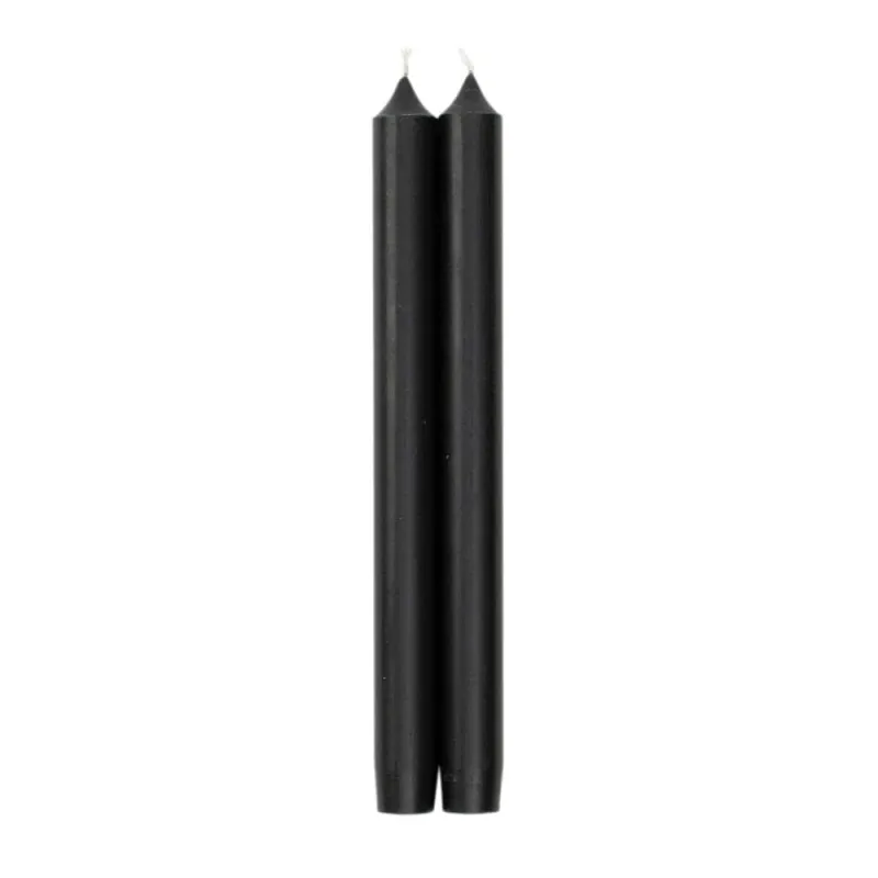 Black 10" Crown Candles, 1 pair