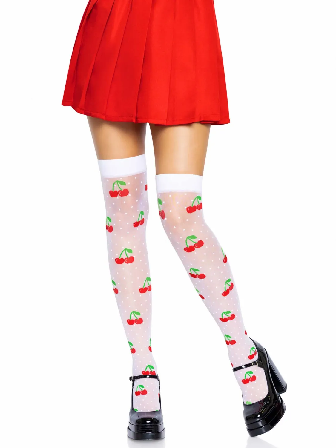 THIGH-HIGHS POLKA DOT CHERRY