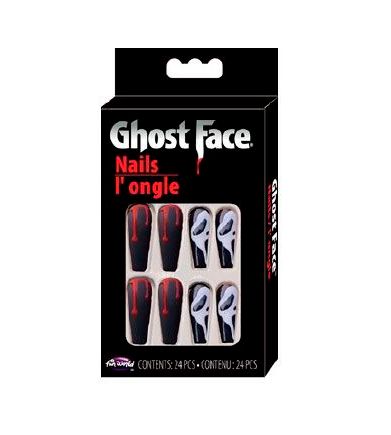 GHOST FACE NAILS BLACK
