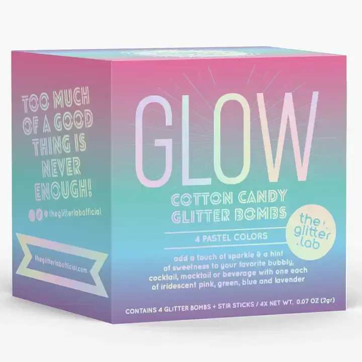 GLOW COTTON CANDY GLITTER BOMBS