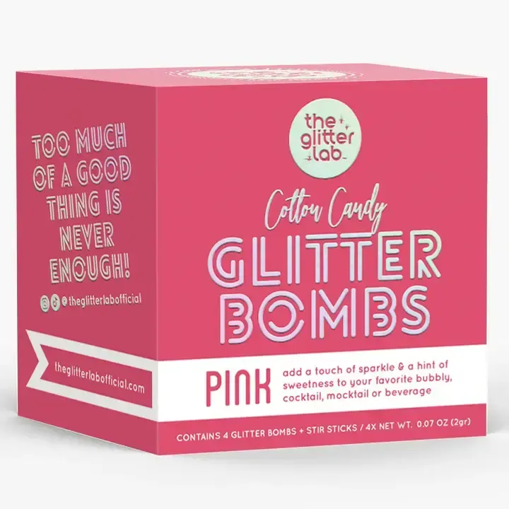 PINK COTTON CANDY GLITTER BOMBS