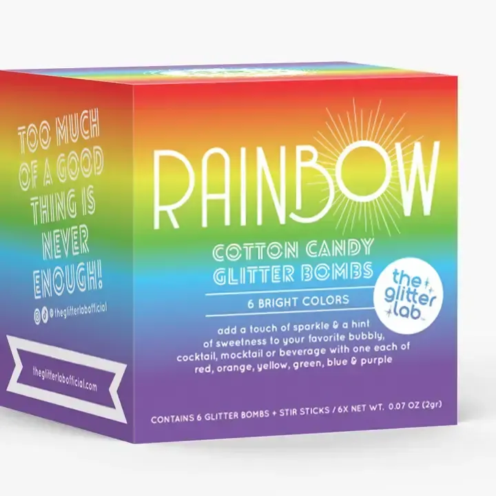 RAINBOW COTTON CANDY GLITTER BOMBS