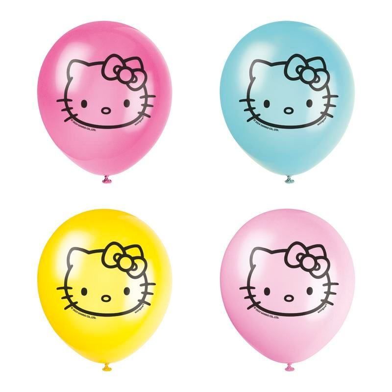 8CT 12in BALLOONS HELLO KITTY