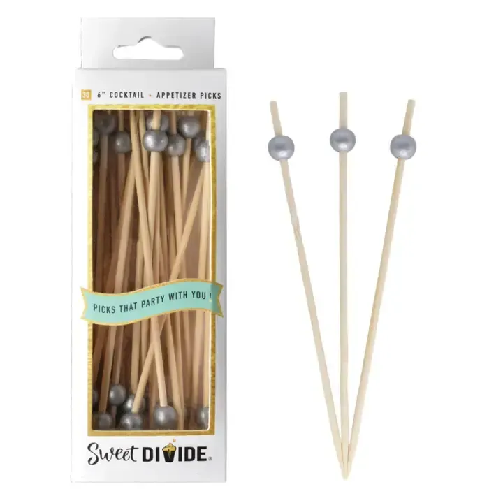 30CT 6in PICKS SILVER BALL