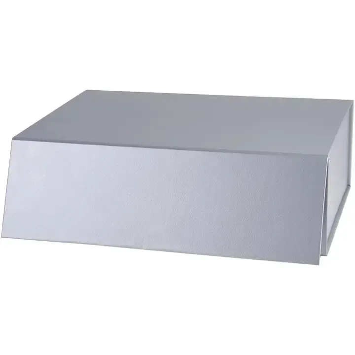 14X9X4.3 REUSABLE GIFT BOX SILVER
