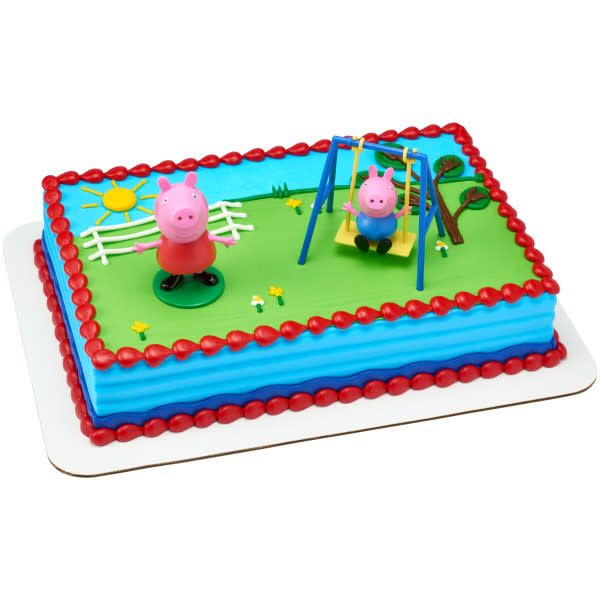 PEPPA PIG SWING SET CAKE DECOR