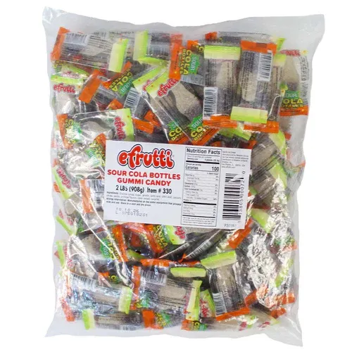 2lbs Efrutti Gummy Candy, Sour Cola Bottles