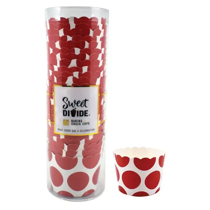 25CT  3oz BAKING SNACK CUPS RED