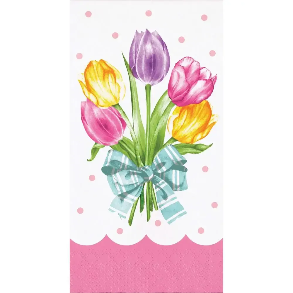 16CT GUEST NAPKIN TRENDY TULIPS