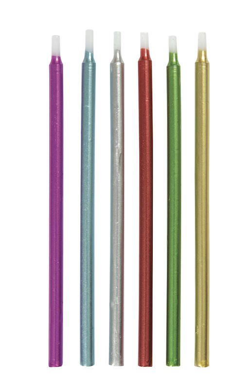 Metallic 5in Candles -12 Count