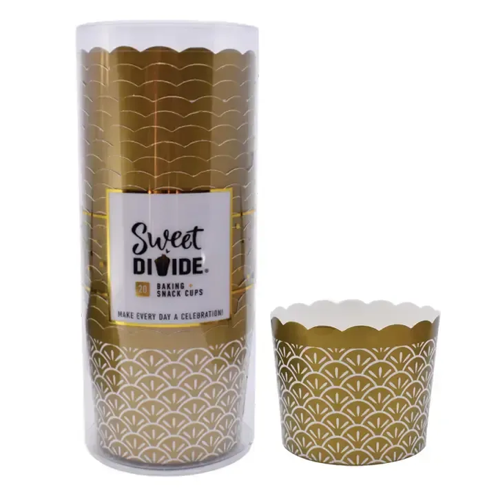 20CT BAKING SNACK CUPS GOLD