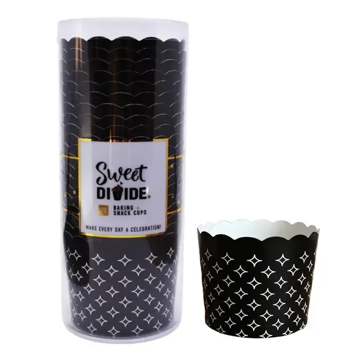 20CT BAKING SNACK CUPS BLACK