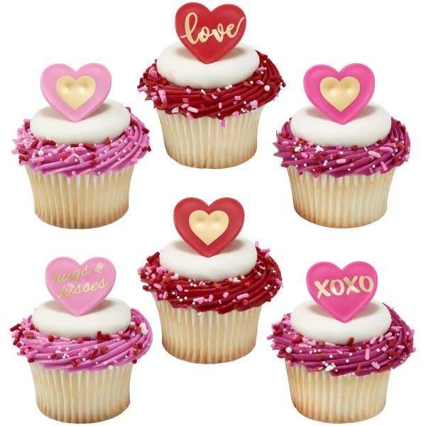 12CT RINGS VALENTINE HEARTS