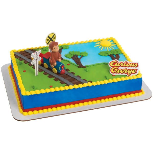 CURIOUS GEORGE TRAIN SET CAKE DECOR