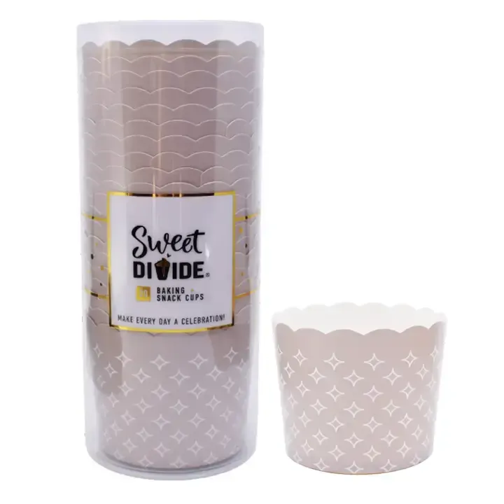 20CT BAKING SNACK CUPS TONAL WHITE