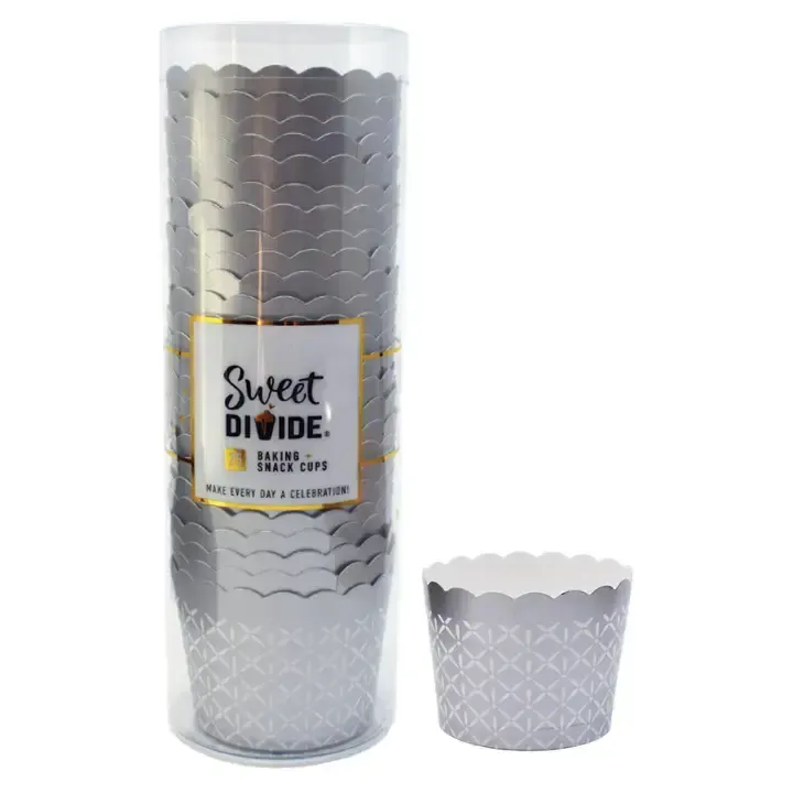 25CT  3oz BAKING SNACK CUPS SILVER