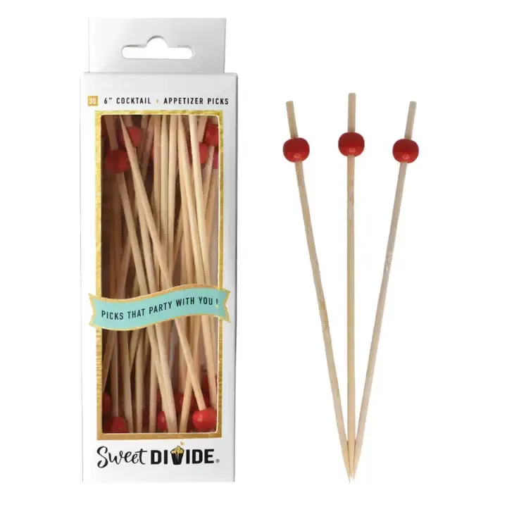 30CT 6in PICKS RED BALL