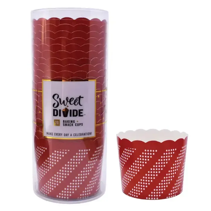 20CT BAKING SNACK CUPS RED