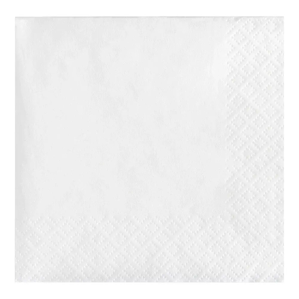 Bright White Beverage Napkins - 100ct
