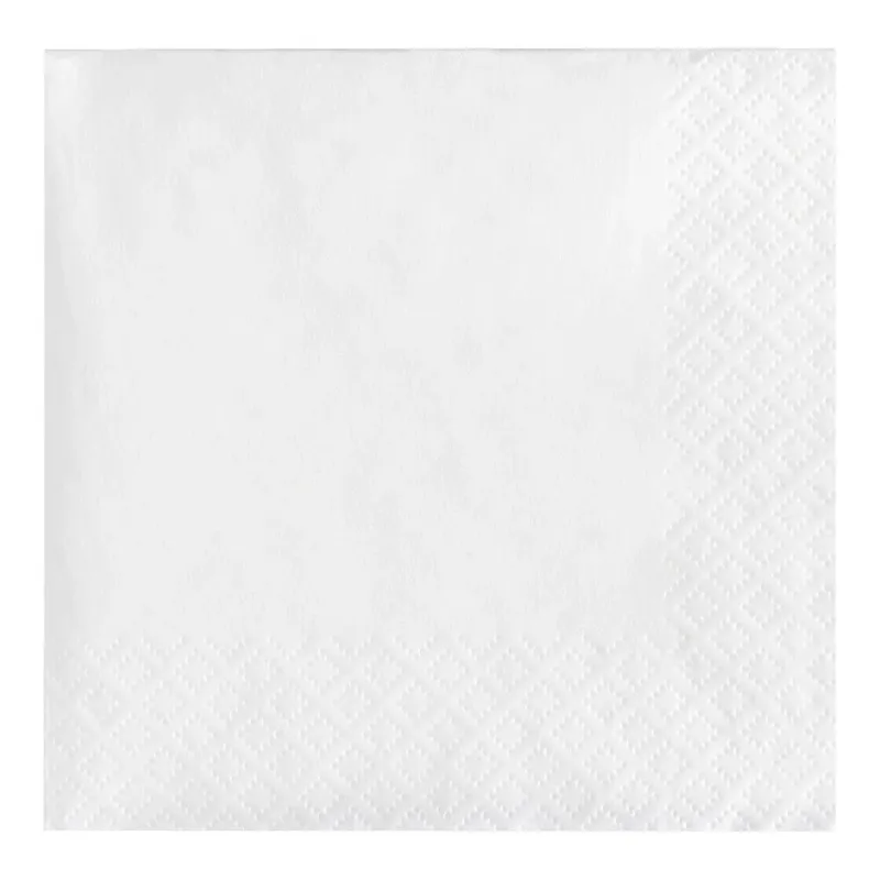 Bright White Beverage Napkins - 100ct