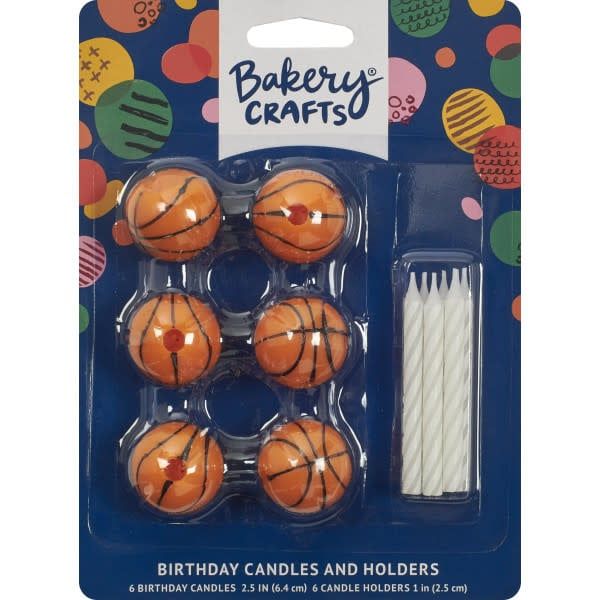 SET OF 6 BASKETBALL CANDLE HOLDERS
