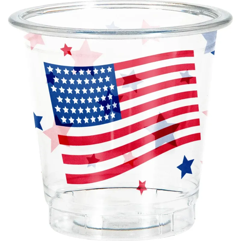 8CT 2oz SHOT CUPS PATRIOTIC