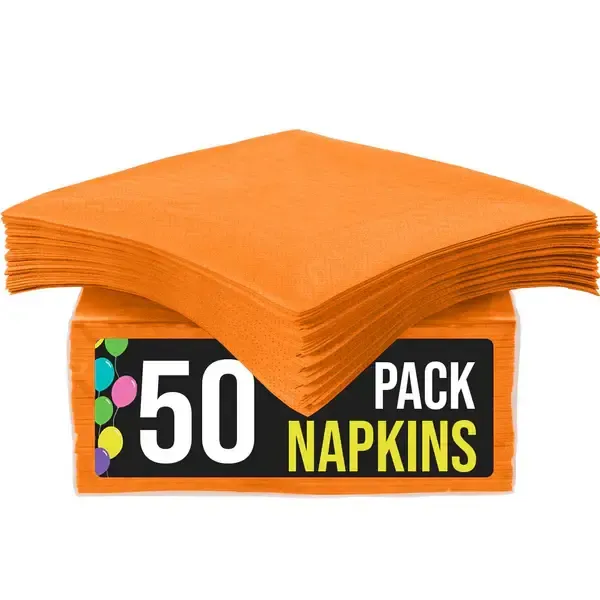 50CT DINNER NAPKIN ORANGE