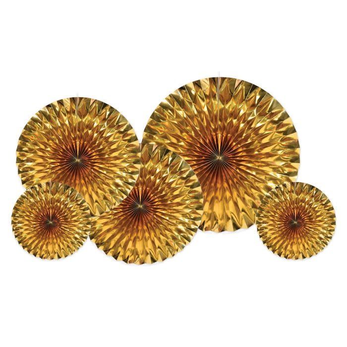 5CT METALLIC FANS GOLD