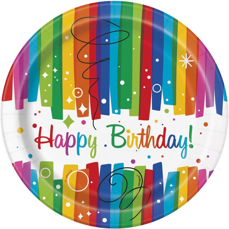 8CT 7in RAINBOW RIBBONS