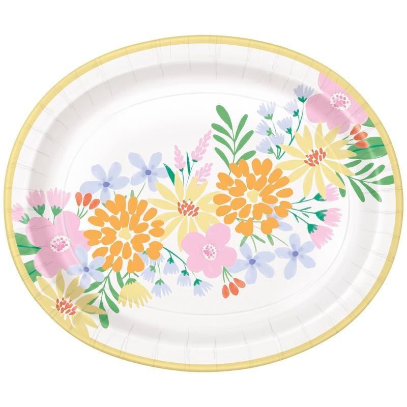 8CT 12inX10in OVAL SPRING PICNIC