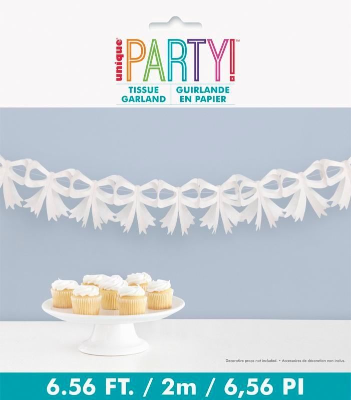 TISSUE GARLAND DAINTY BOWS