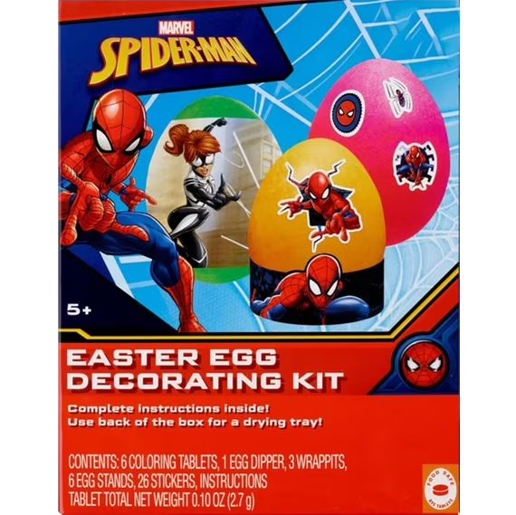 SPIDERMAN EASTER EGG DECORATING KIT