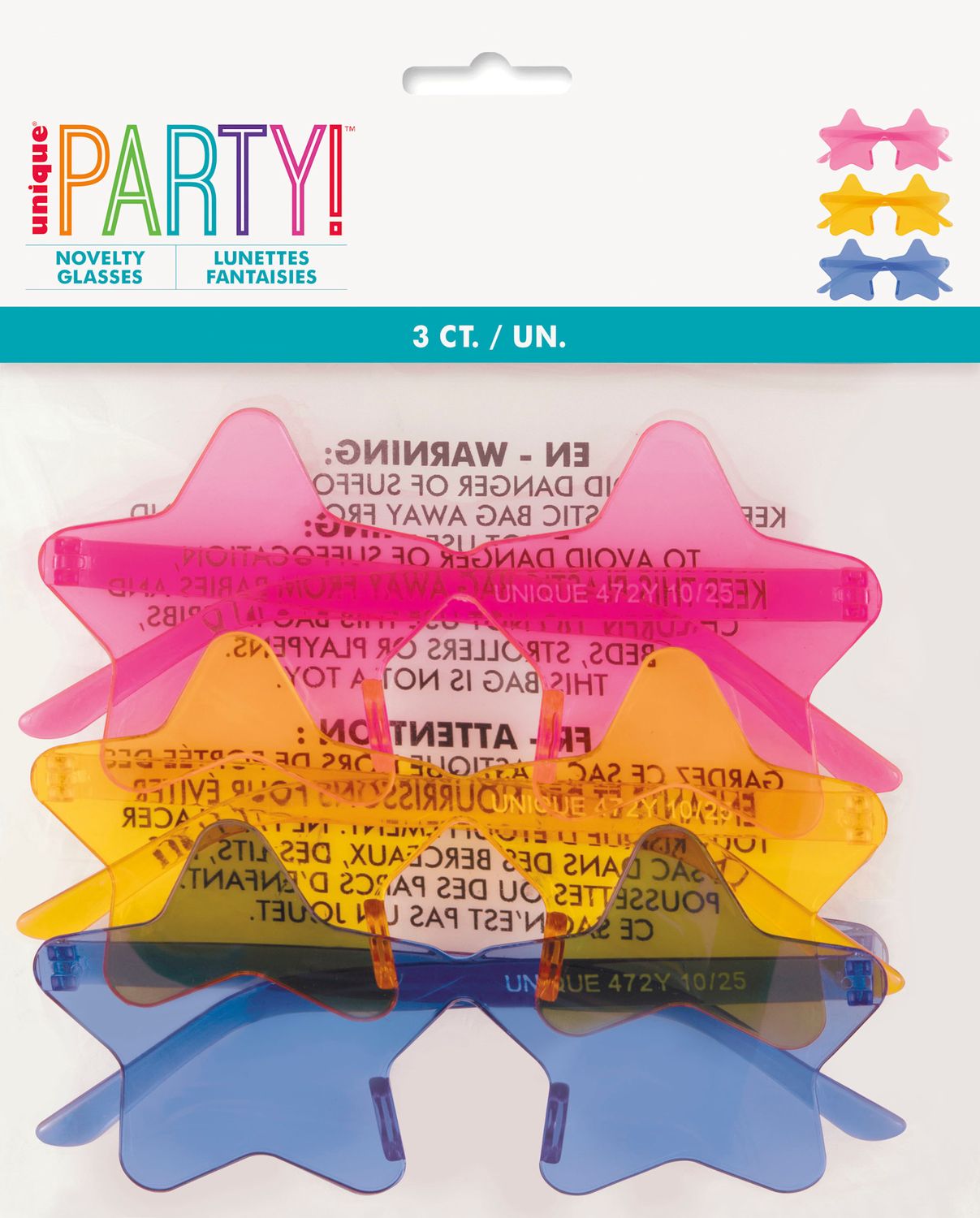 3CT STAR GLASSES BRIGHTS