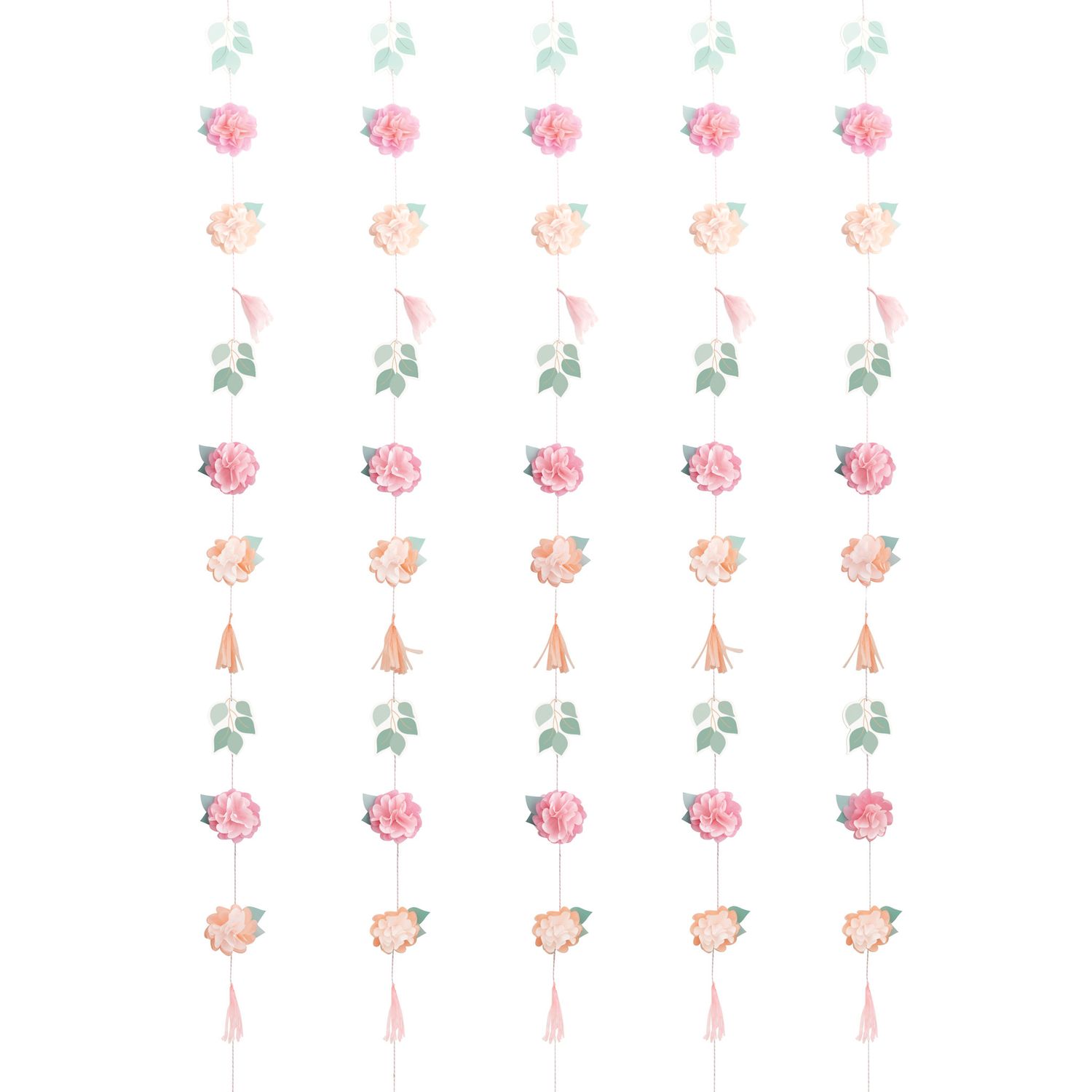 5CT FLOWER GARLAND BACKDROP GOLDEN GARDEN PARTY