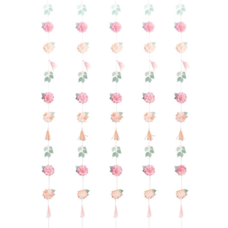 5CT FLOWER GARLAND BACKDROP GOLDEN GARDEN PARTY