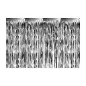 JUMBO FRINGE DOOR CURTAIN SILVER