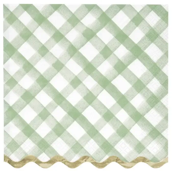 16CT LUN GREEN GINGHAM