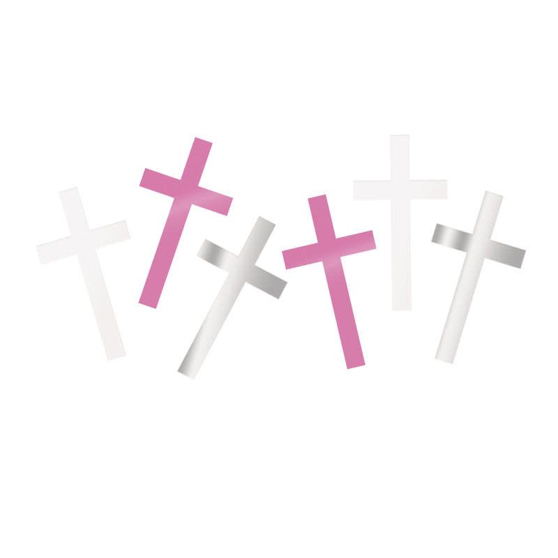 CONFETTI FANCY PINK CROSS